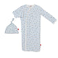 Magnetic Me Modal Infant Sack Gown & Hat Set - Baa Baa Baby, Blue