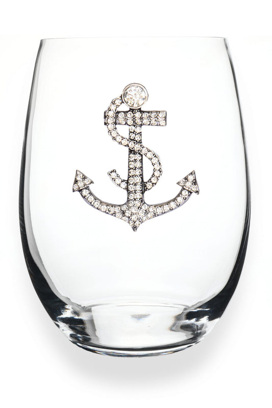 Jeweled Stemless Wine Glass - Anchor