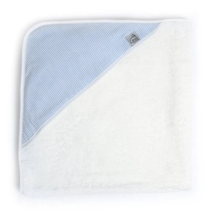 Personalized Seersucker Hooded Baby Towel - Blue