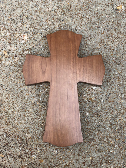 Personalized Wooden Cross - Cherry