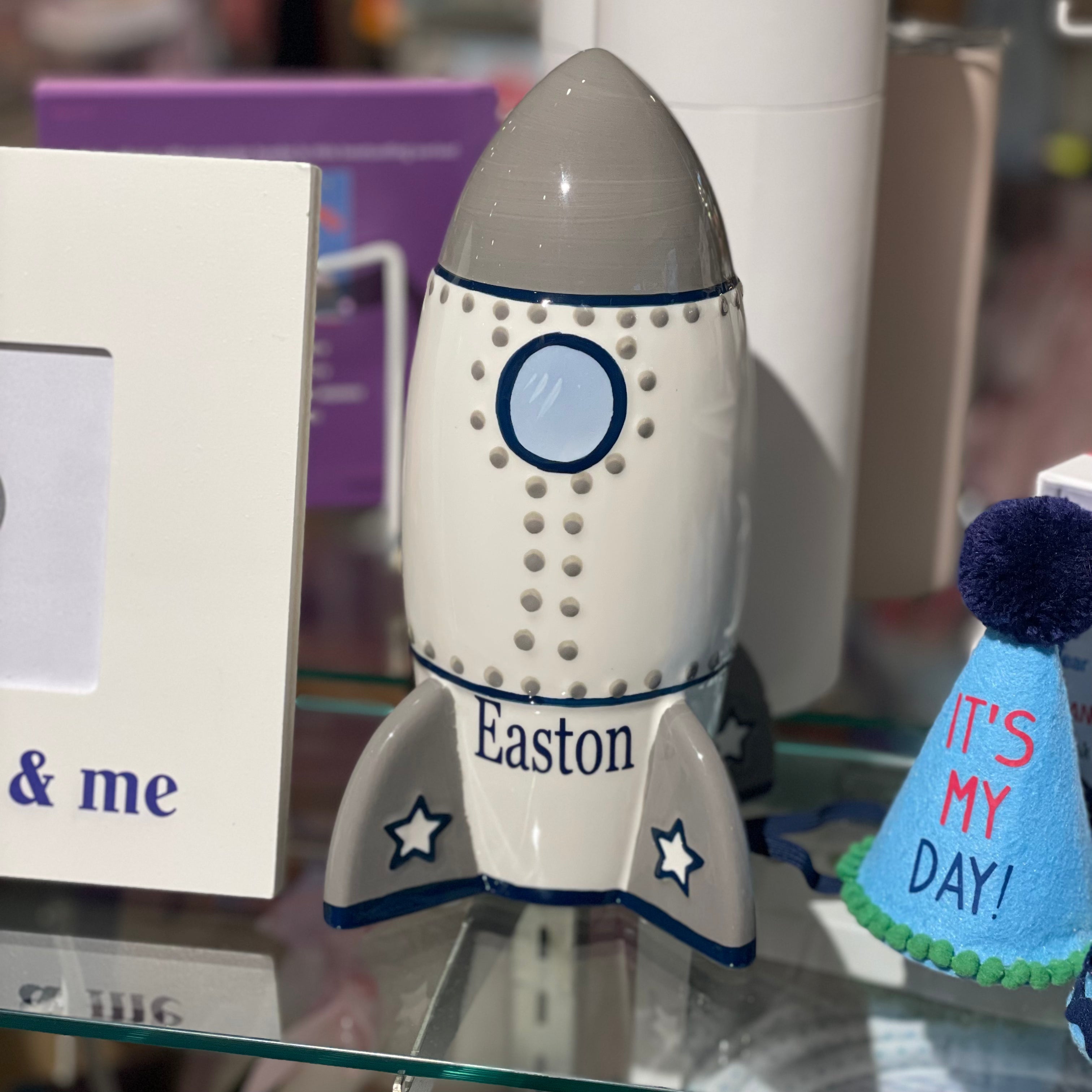 Personalized Rocket Shaped Bank
