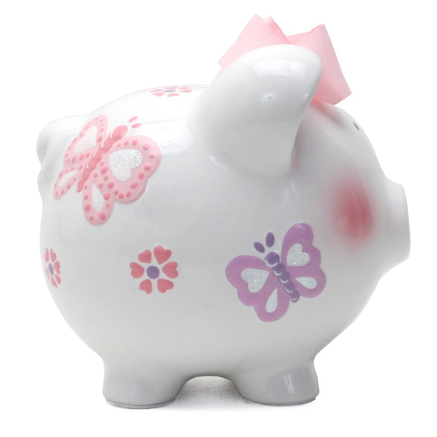 Personalized Butterfly Piggy Bank
