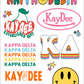 Sorority Sticker Sheet - Kappa Delta