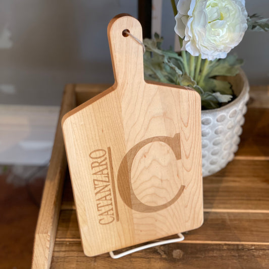 Personalized Maple Rectangle Handle Cutting Board/Cheese Board