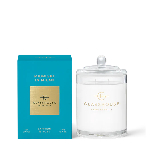 Glasshouse Fragrances Triple Scented Soy Candle Jar - Midnight in Milan