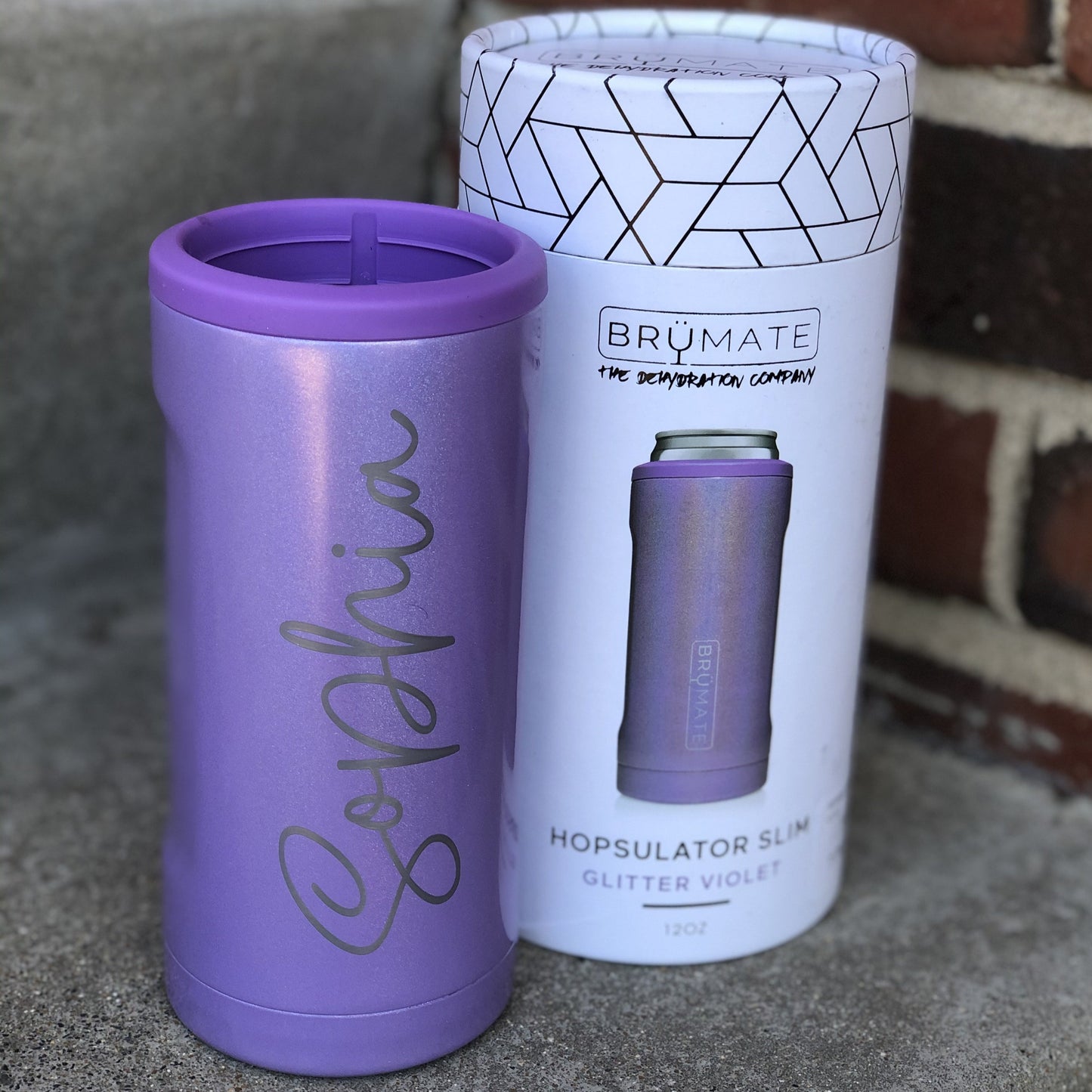 Brumate Hopsulator Slim- Glitter Purple