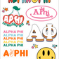 Sorority Sticker Sheet - Alpha Phi