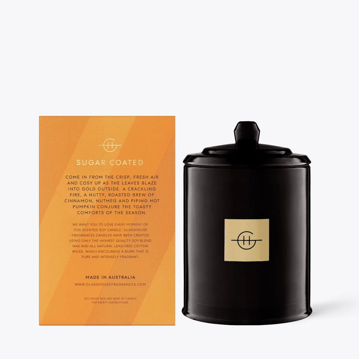 Glasshouse Fragrances Triple Scented Soy Candle Jar - 13.4 oz. - In Season, Pumpkin Spiced Cake