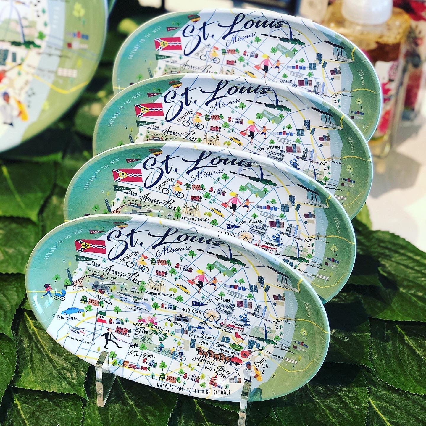 St. Louis Melamine Tidbit Tray – Cat's Meow Personalized Gifts