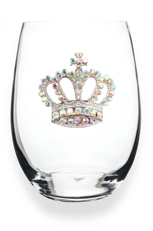 Jeweled Stemless Wine Glass - Every Day - Aurora Borealis