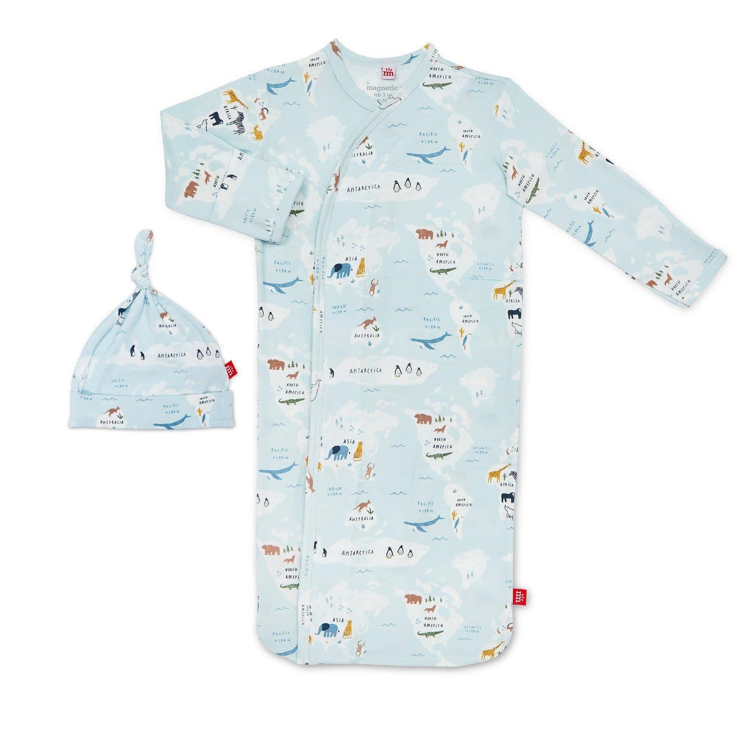 Magnetic Me Modal Infant Sack Gown & Hat Set - Sea The World
