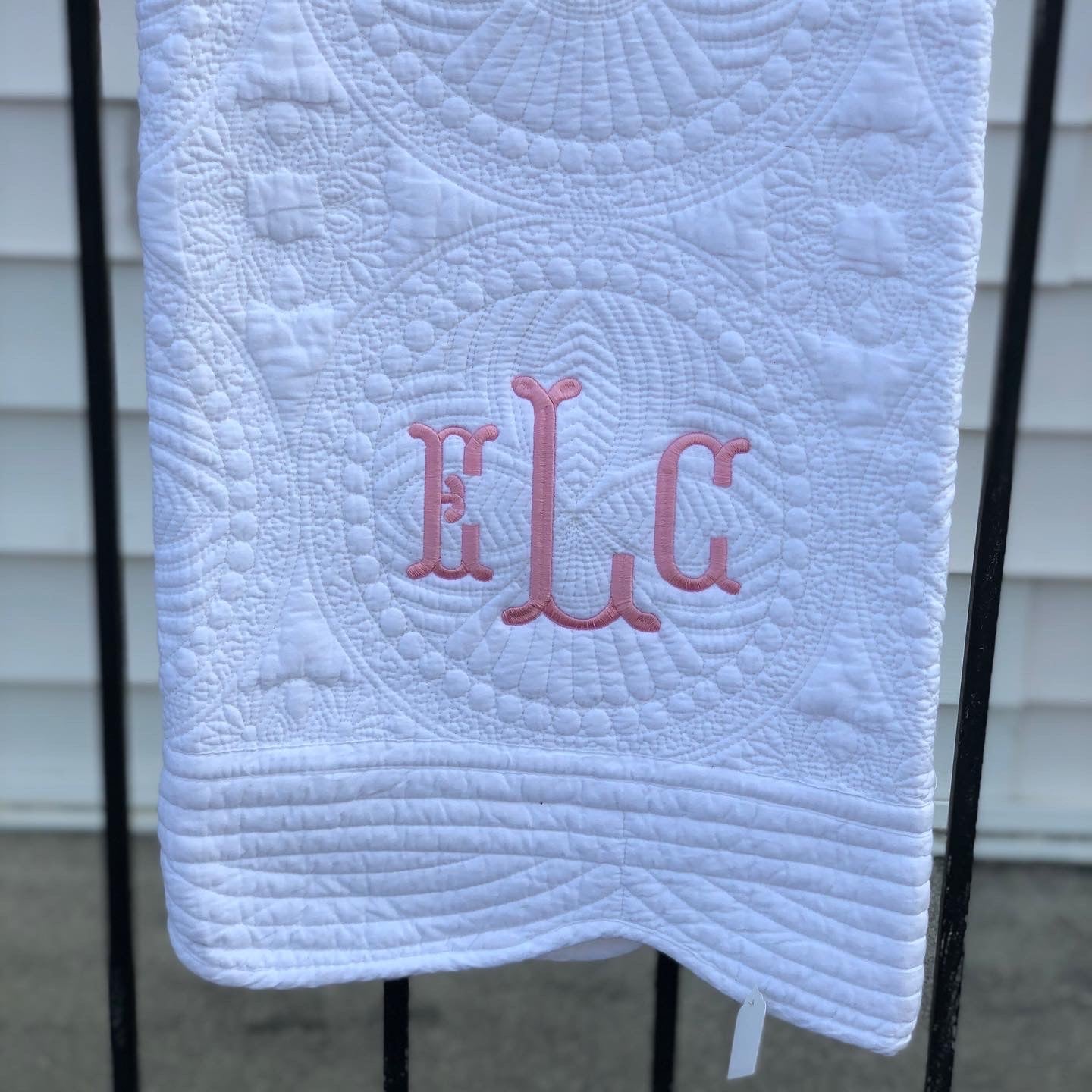 Monogrammed baby online quilt