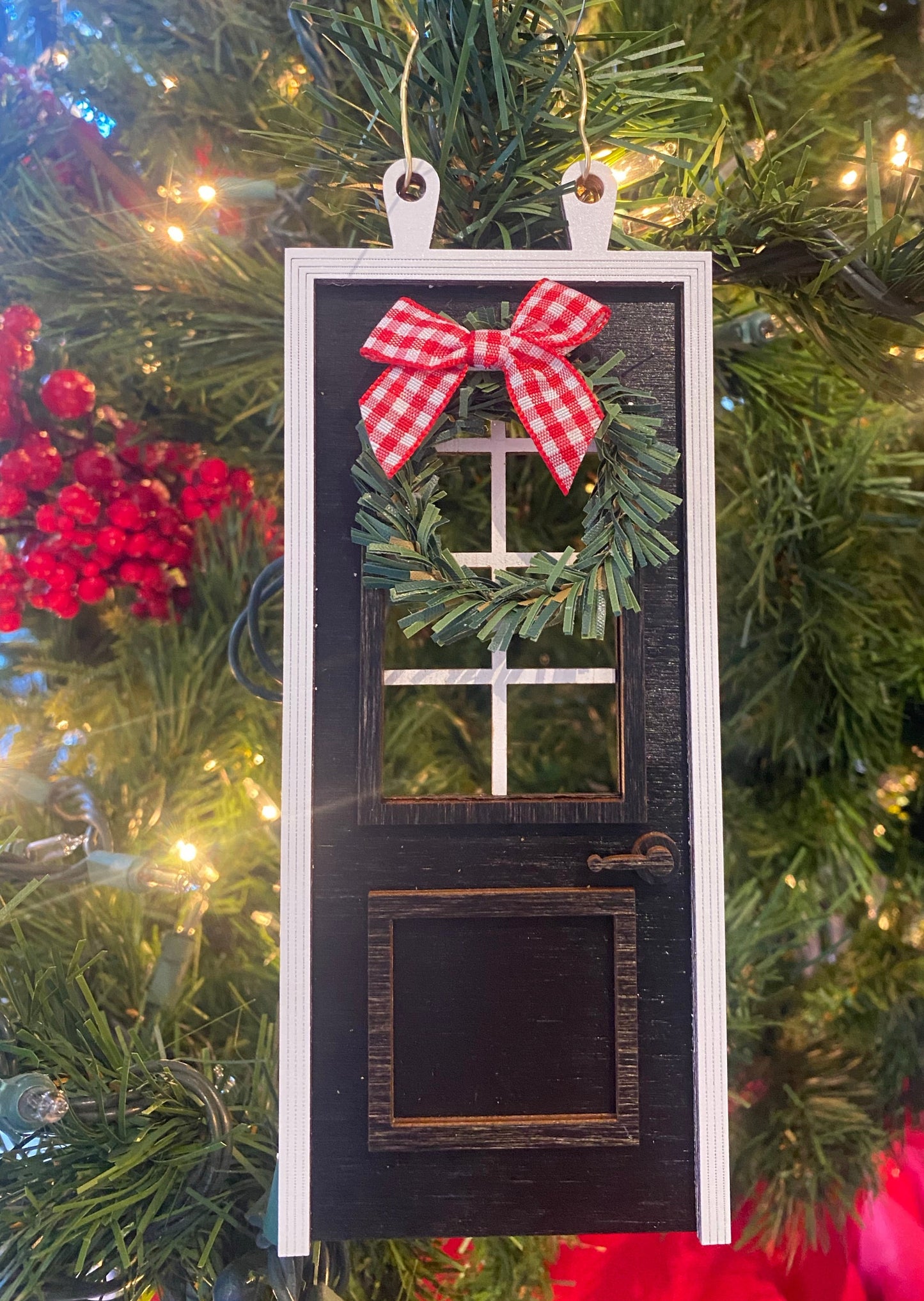 Door Ornament w/Red Bow