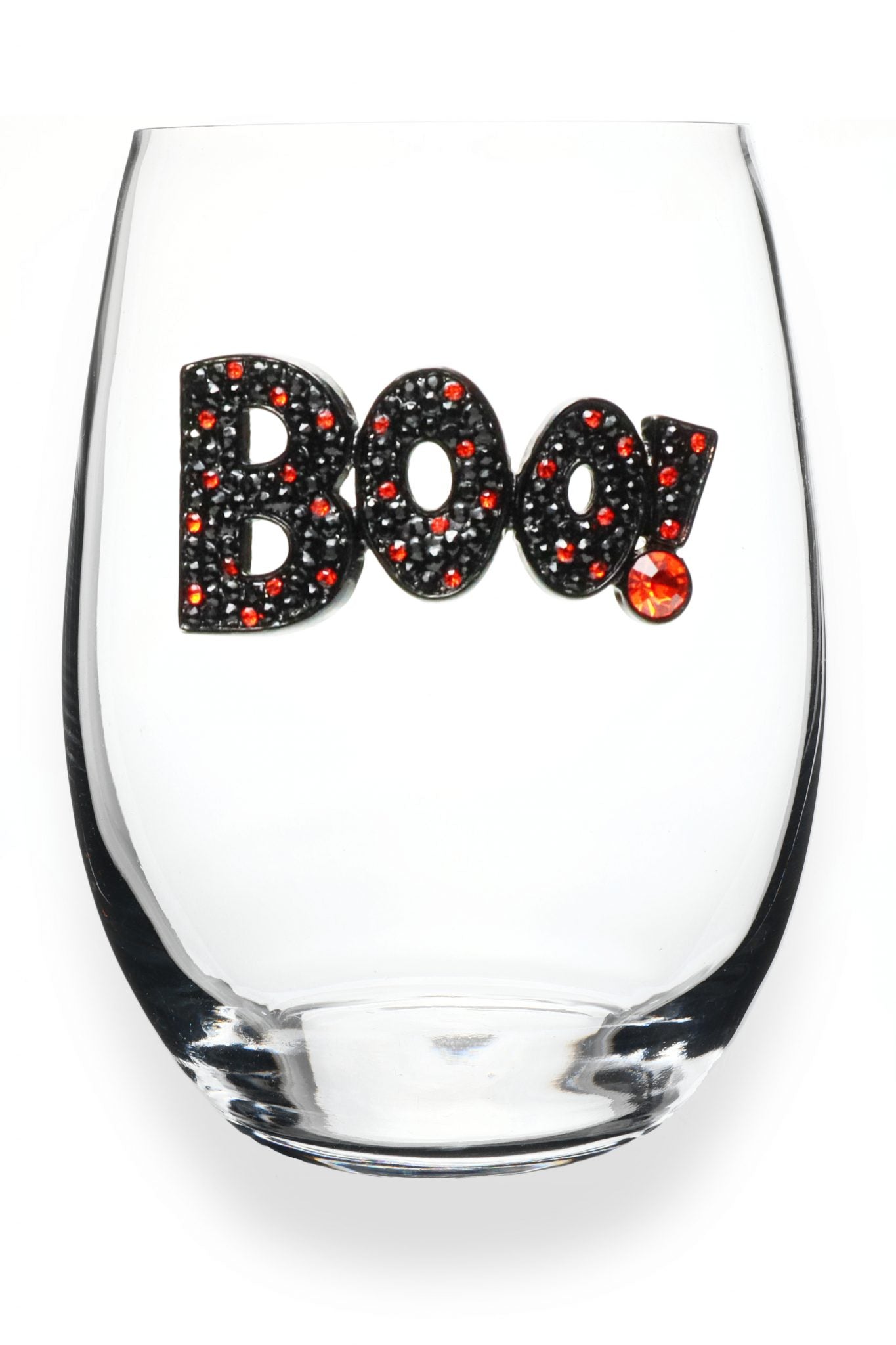Jeweled Stemless Wine Glass - Fall/Halloween - Boo!