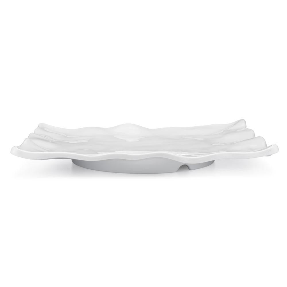 Personalized White Ruffle Melamine Platter - Small