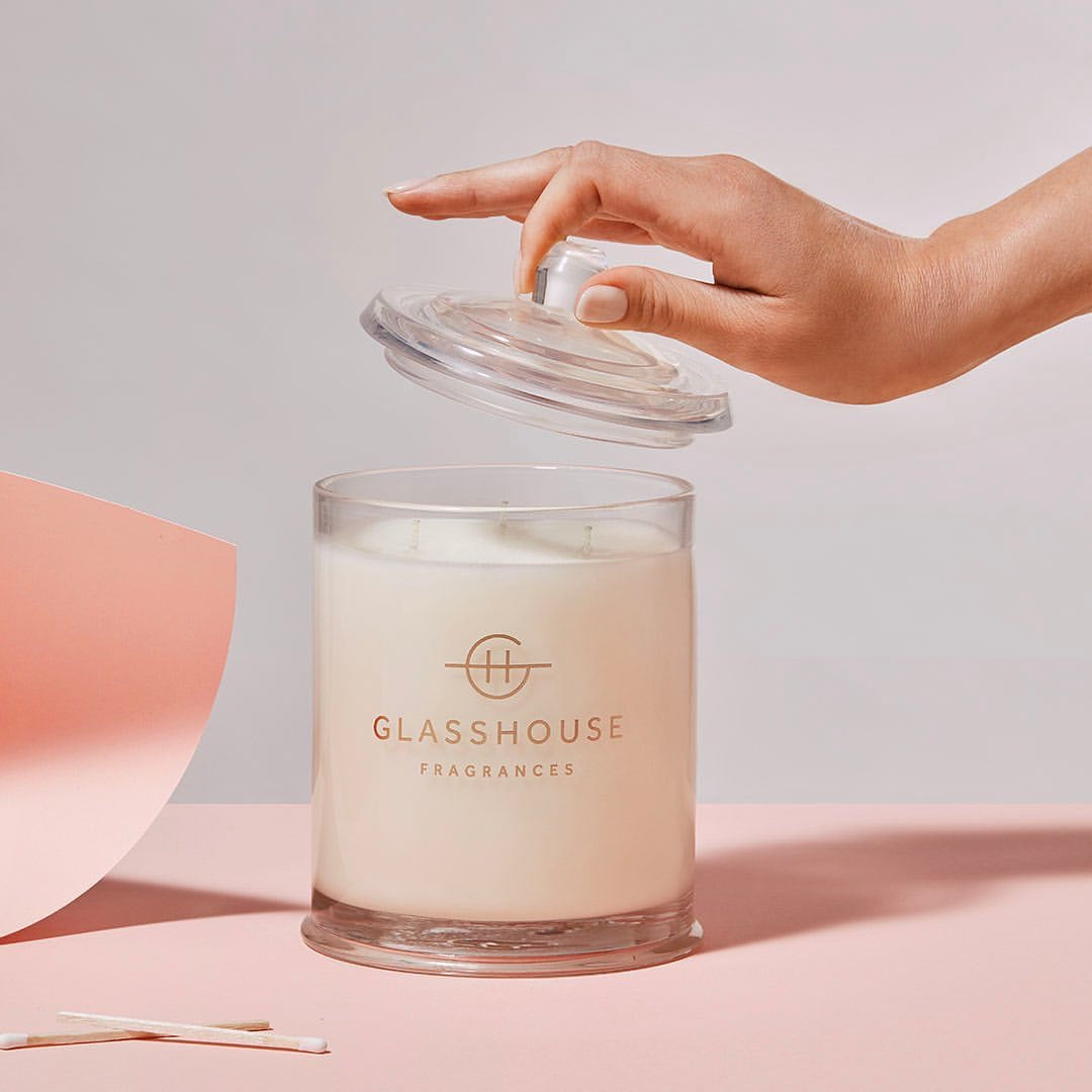 Glass Candle Jar w/Lid