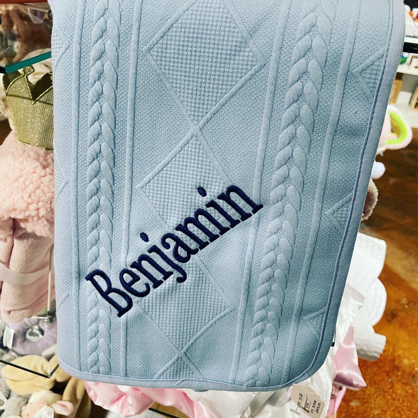 Personalized baby best sale blanket pottery barn