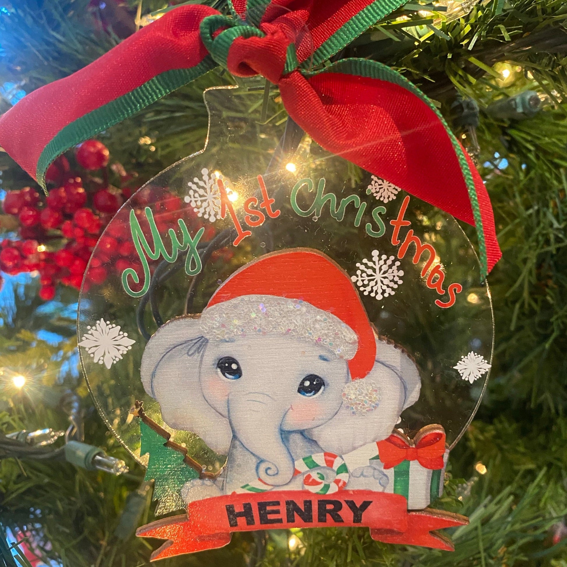 First Christmas Elephant Ornament - 2022