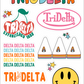 Sorority Sticker Sheet - Tri Delta
