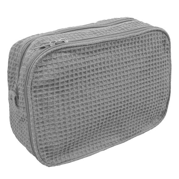 Personalized Waffle Weave Cosmetic Bag
