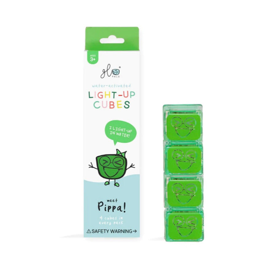  Glo Pals Water Activated Light-Up Cubes - Green