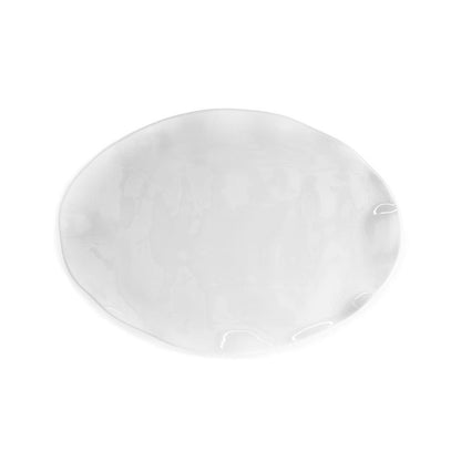 Personalized White Ruffle Melamine Platter - Oval
