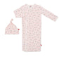 Magnetic Me Modal Infant Sack Gown & Hat Set - Baa Baa Baby, Pink