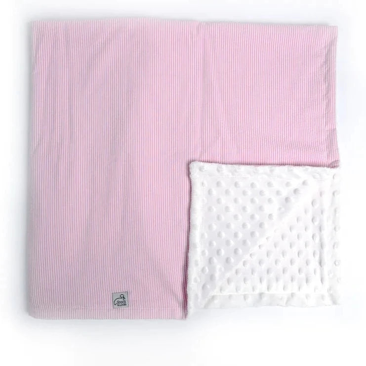 Personalized Seersucker Baby Blanket - Pink