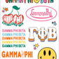 Sorority Sticker Sheet - Gamma Phi Beta