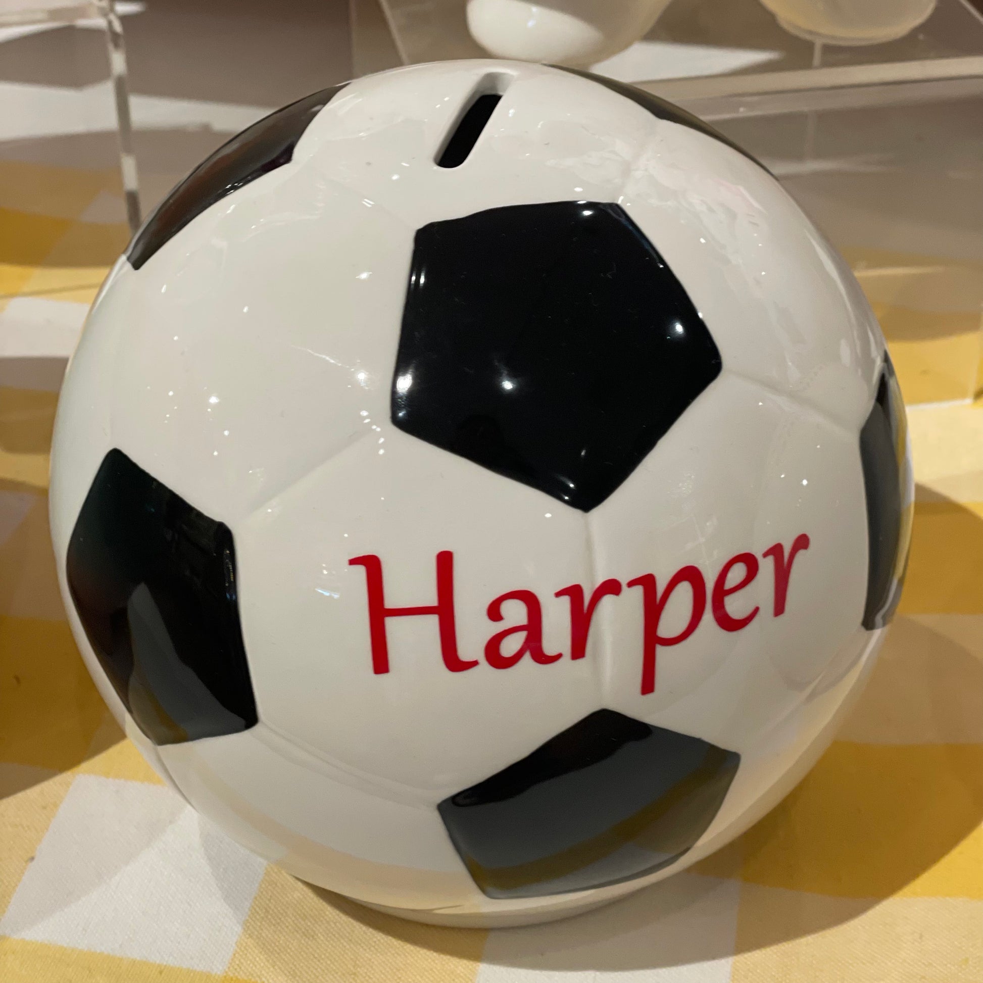 Personalized Soccer Ball Bank