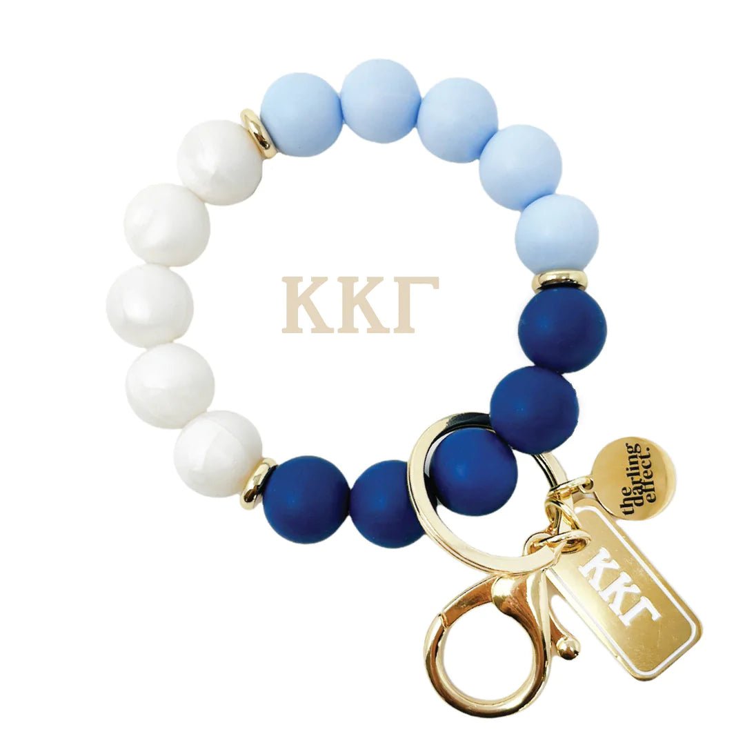 Hands-Free, Silicone Sorority Keychain Wristlet - Kappa Kappa Gamma