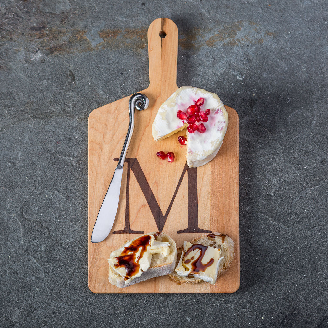 Personalized Maple Cheese Board, Spreader Set