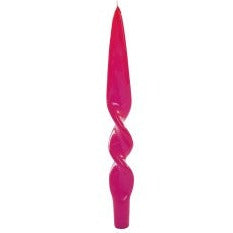 Twisted Taper Candles - Set/2 - Fuchsia