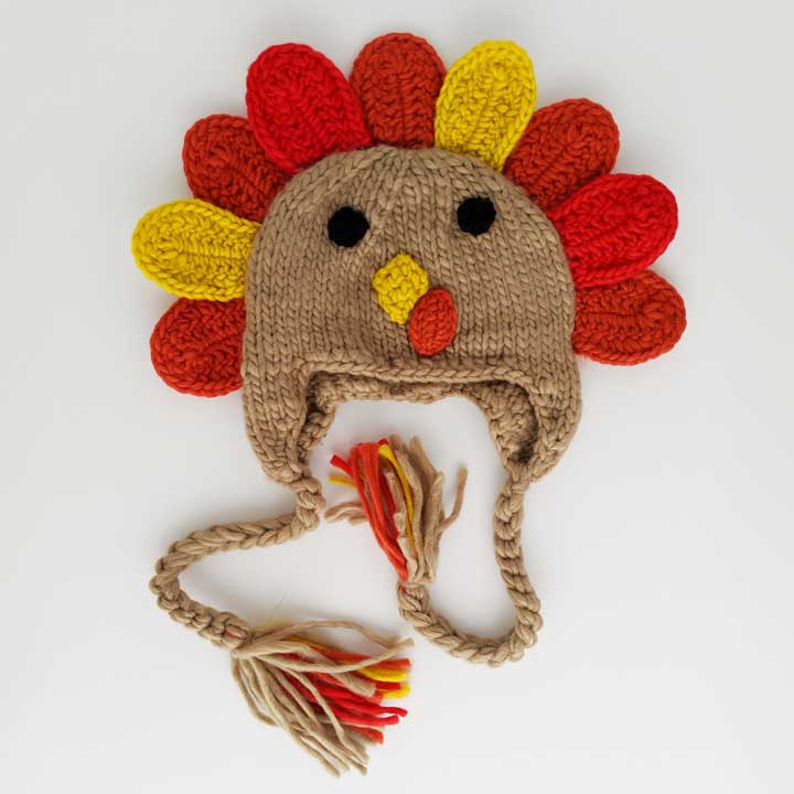 Turkey Earflap Beanie Hat For Babies, Toddlers & Kids